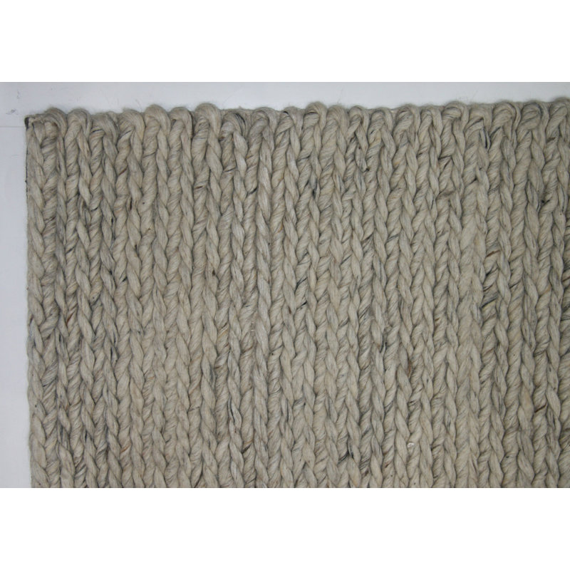 Wool Area Rug in Oatmeal, Rectangle 8'6" x 11'8"