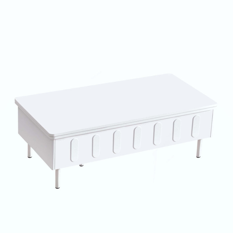Table basse relevable avec tiroirs, table centrale moderne avec plateau pliable, table basse réglable multifonctionnelle avec compartiment de rangement caché pour le salon