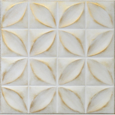 Carreaux de plafond en polystyrène 20X20 avec panneaux décoratifs à coller pour une installation facile à faire soi-même, ainsi que pour la rénovation de la maison et du sous-sol. R3 Kloster, lot / 8