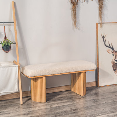 Banc en bois et blanc Flynn