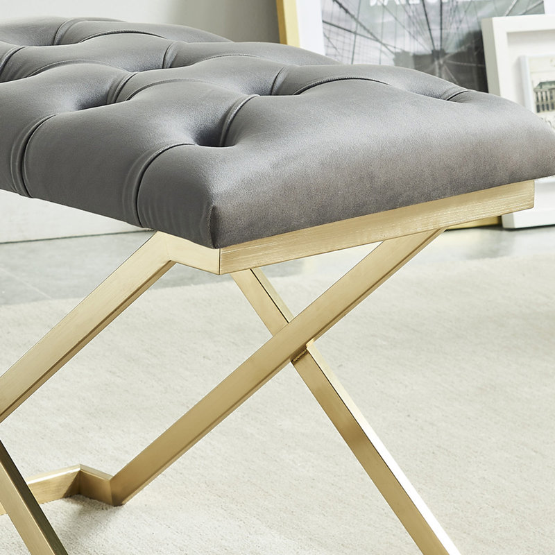 Banc simple Rada gris / or, Grey/Gold