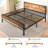 Chrissoula Bed Frame with Vintage Style Headboard, No Box Spring Needed, Easy Assembly-893483674