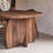 Nordic wabi-sabi style irregular solid wood dining table-922091102