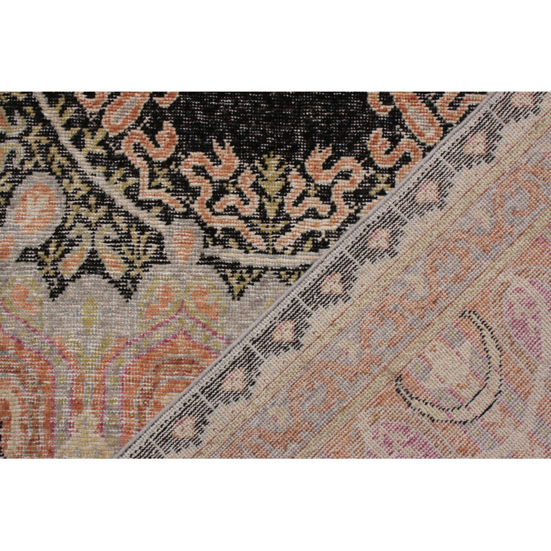 Distressed Homage Hand Knotted Wool Geometric Area Rug, Rectangle 13' x 19'