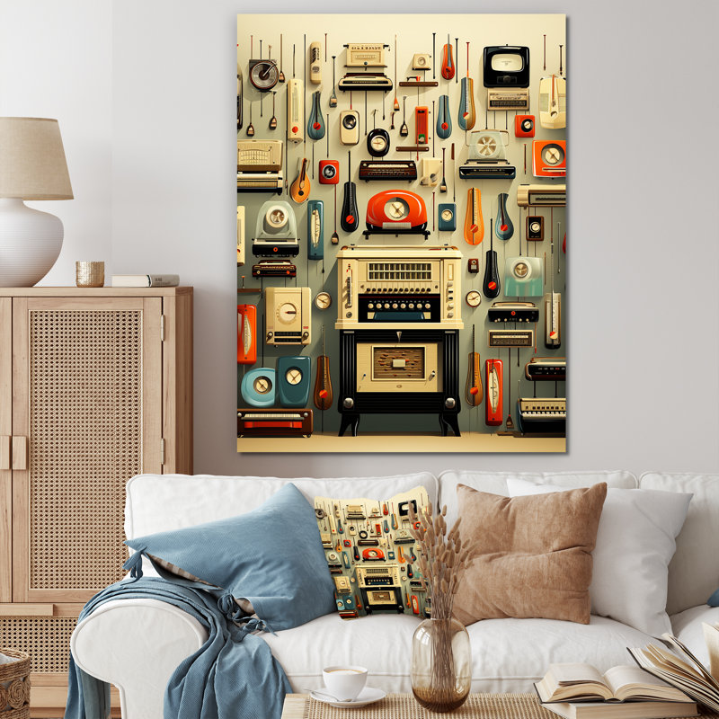 Nostalgic Jukebox Tunes 1 - Jukeboxes, art mural, H 20 po x l 12 po x P 1 po, Toile tendue