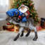 Masterpiece Woodcarved Elk Traveler Santa Figurine