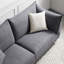 Coussin de canapé standard gris en coton et lin-1542478186