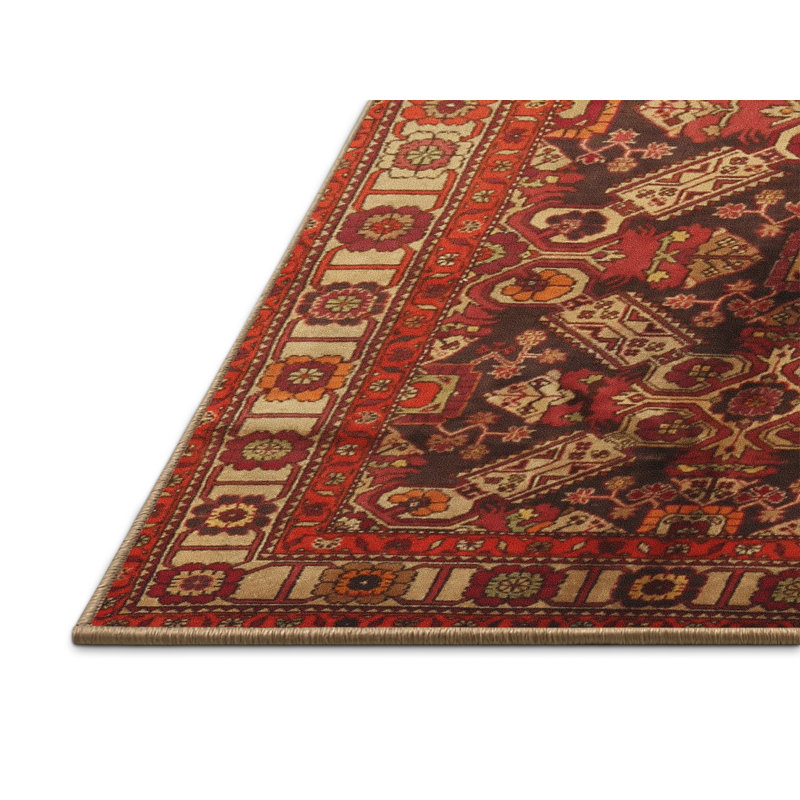 Tapis rouge à motif sud-ouest, Rectangle 7 pi x 9 pi