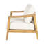 Chaises longues Comfort, corde moderne en bois d'acacia, terrasse