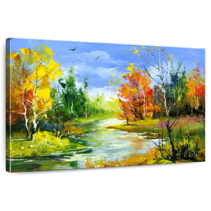 Autumn Forest Serenity, 8" H x 12" W