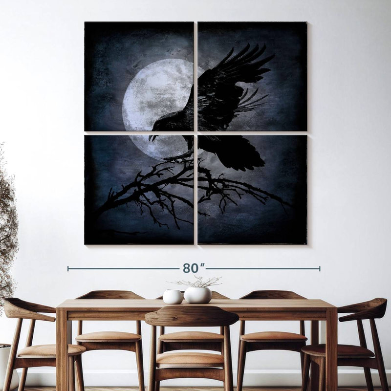 Kelan Moonlight Crow, 74'' H x 74'' W
