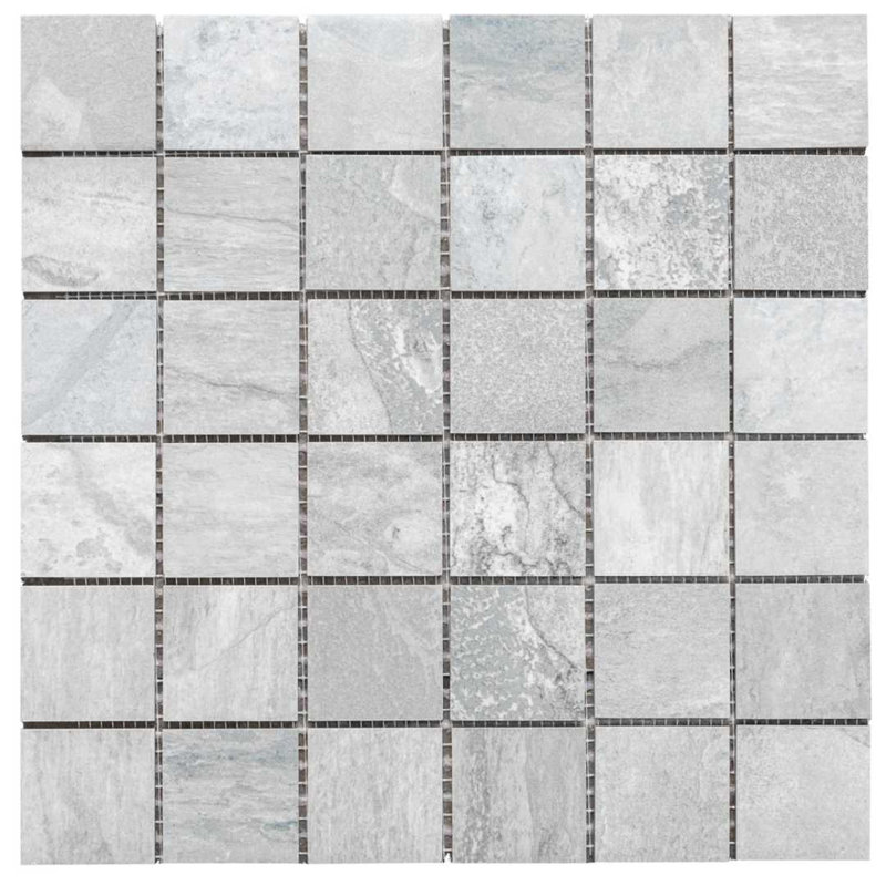 Wells Stone 2" x 2" Porcelain Mosaic Wall and Floor Tile, Blue