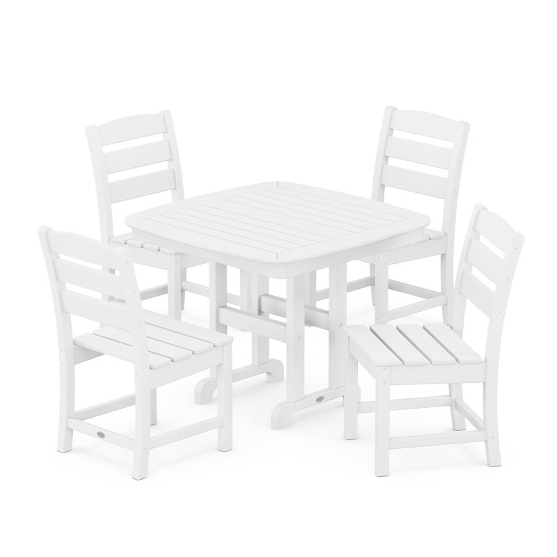 Lakeside 5-Piece Side Chair Dining Set, White