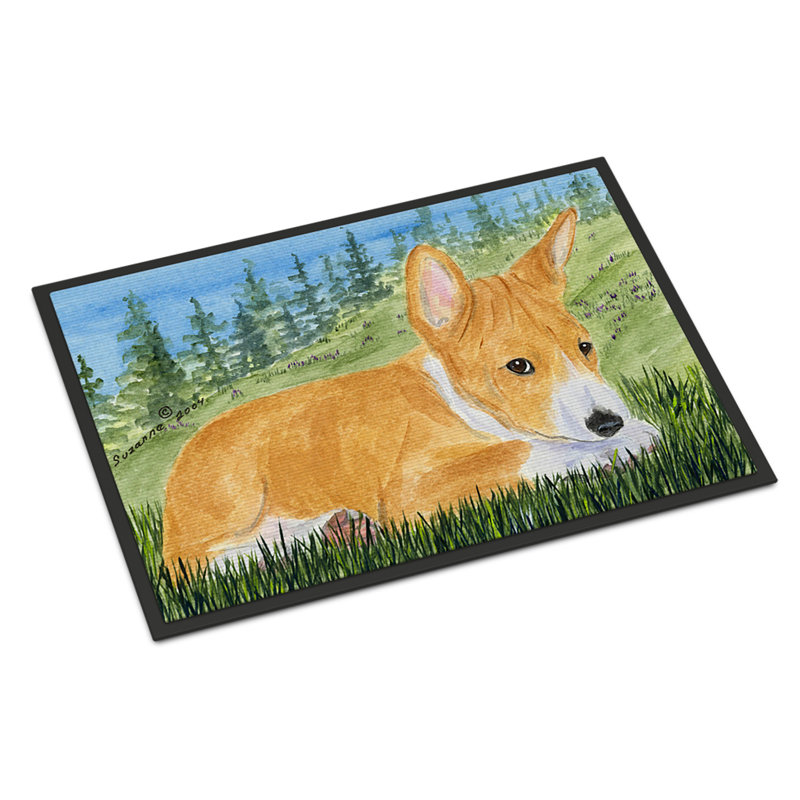Tapis d'intérieur / extérieur antidérapant Basenji, Rectangle 2 pi x 3 pi