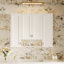 Armoire de salle de bain moderne avec 5 tablettes réglables, armoire à pharmacie murale pour la salle de bain, charnières à fermeture douce, étagère ouverte