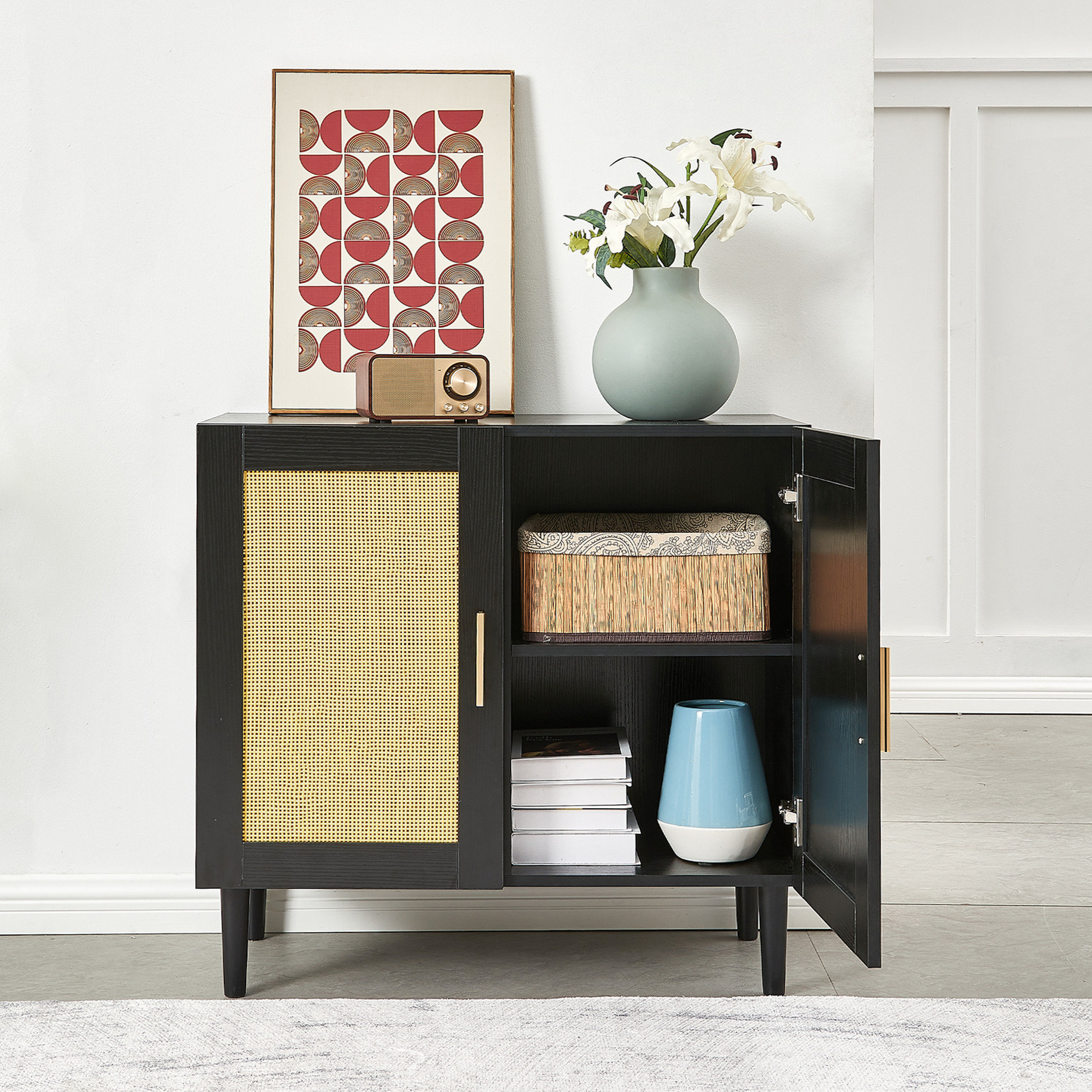 George Oliver Modern Sideboard With Silent Closing Door And Functional ...