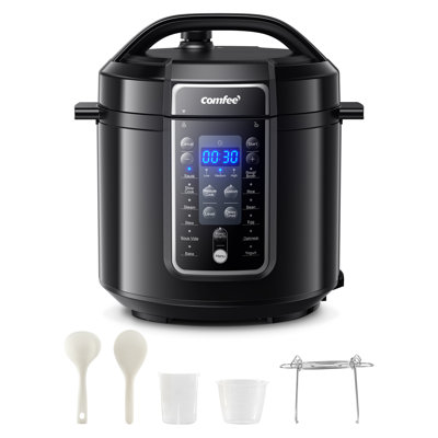 COMFEE' 9 in 1 Electric Pressure Cooker Rice Slow Cooker Olla de Presion 6QT 14 Presets 24H Timer