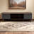 Nora Finished Walnut Brown and Gray Wood TV Stand, 62.87'' W X 15.5'' D X 18.38'' H