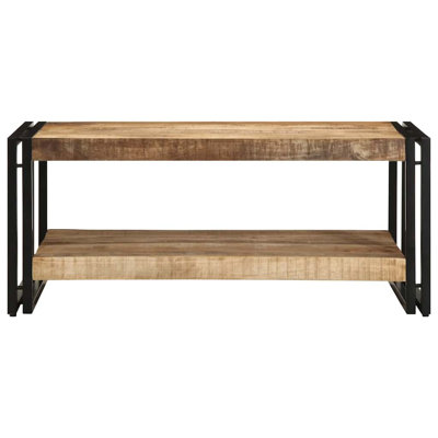  Coffee Table 90X50x38 Cm Solid Rough Wood Mango