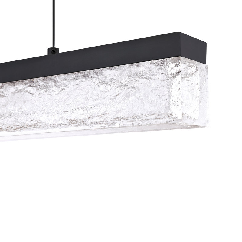 Luminaire suspendu 1 lumière DEL Zeineb, H 83 po x l 31,5 po x P 4,75 po