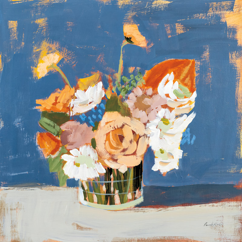 Peach And White Bouquet by Pamela Munger - Wrapped Canvas Painting, 76cm H x 76cm W