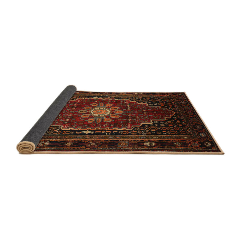Tapis traditionnel rouge / brun, Rectangle 5 pi x 7 pi