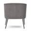Fauteuil d'appoint moderne en velours en forme de U Adore Decor Abacus, avec piètement en bois, idéal pour le salon ou comme chaise de coiffeuse.