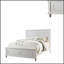 Lit blanc oriental avec tête et pied de lit à panneau haut, meubles de chambre à coucher élégants et durables-269760271