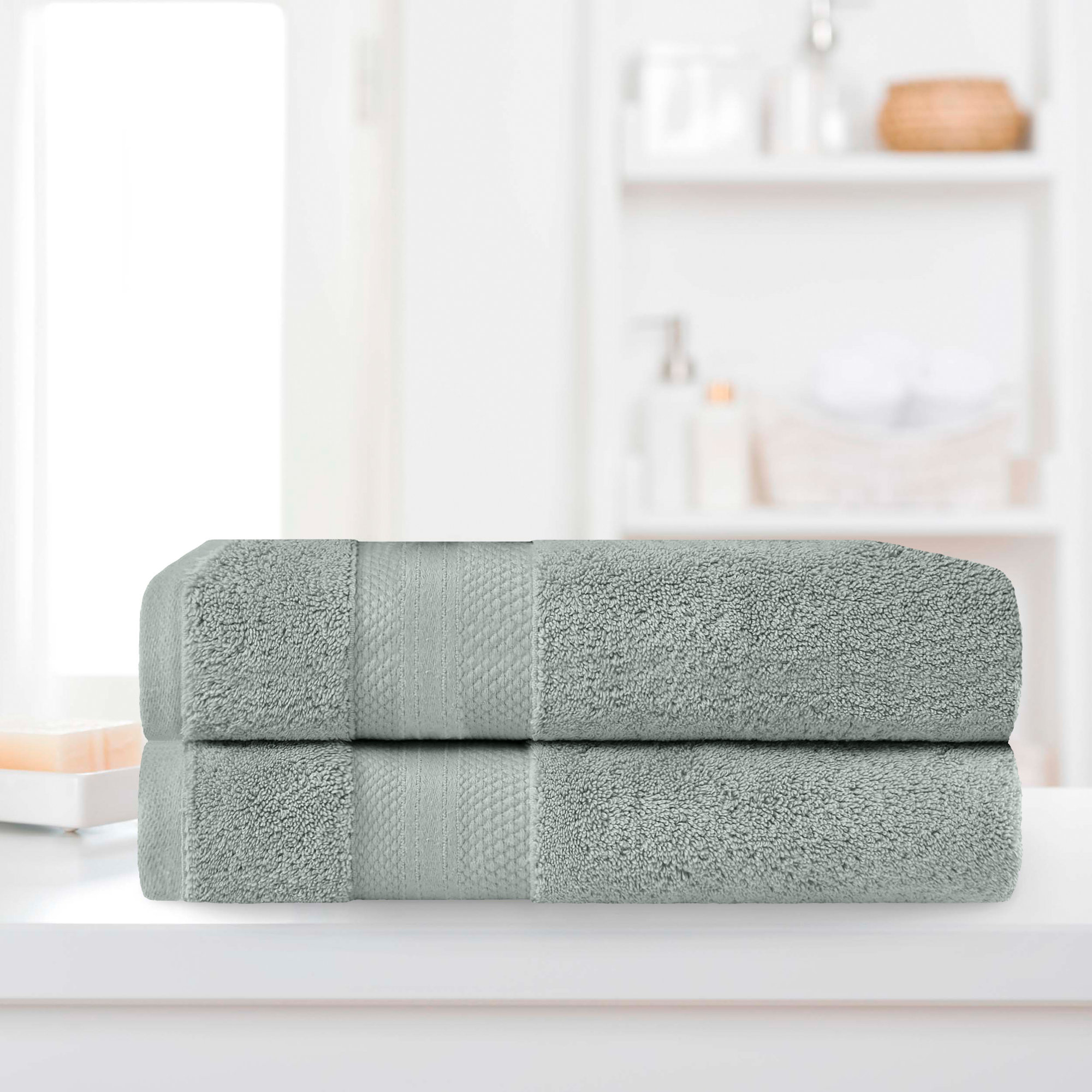 Finnian Ultra-Plush Heavyweight, 100% Turkish Towel Collection, Olive Green, Bath Sheets - 2 Pack