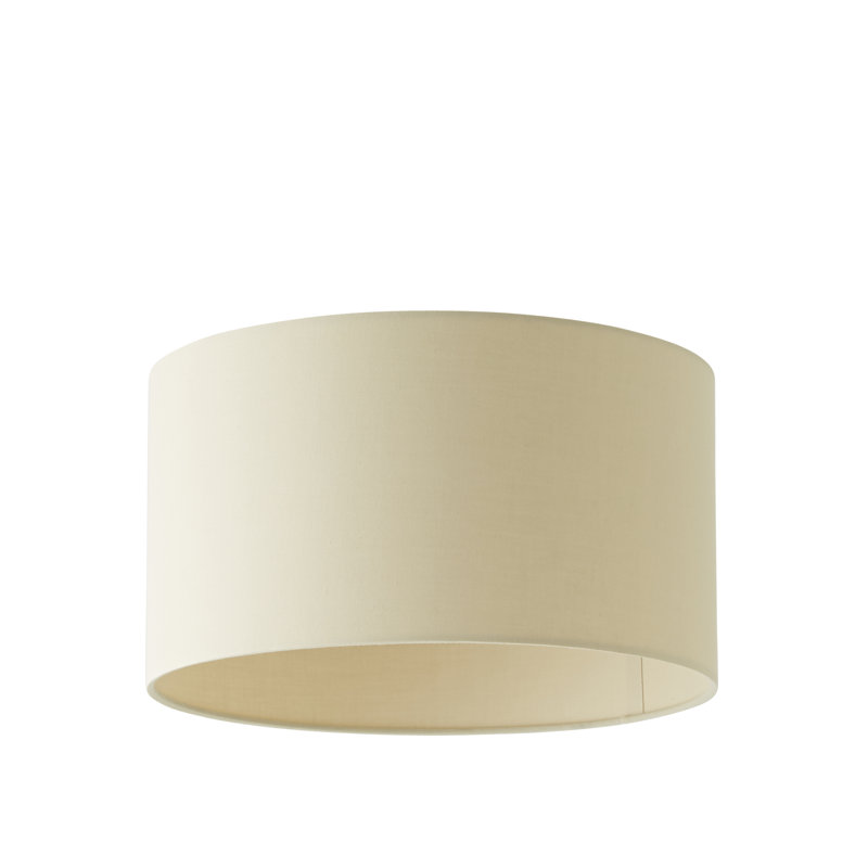 27.5cm H Cotton Drum Pendant Shade ( Screw On ), 25cm H x 45cm W x 45cm D, Tan