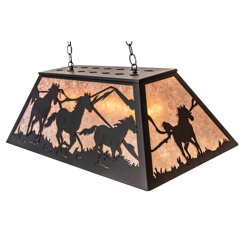 Rustic Lodge 6 - Light Pendant, Black
