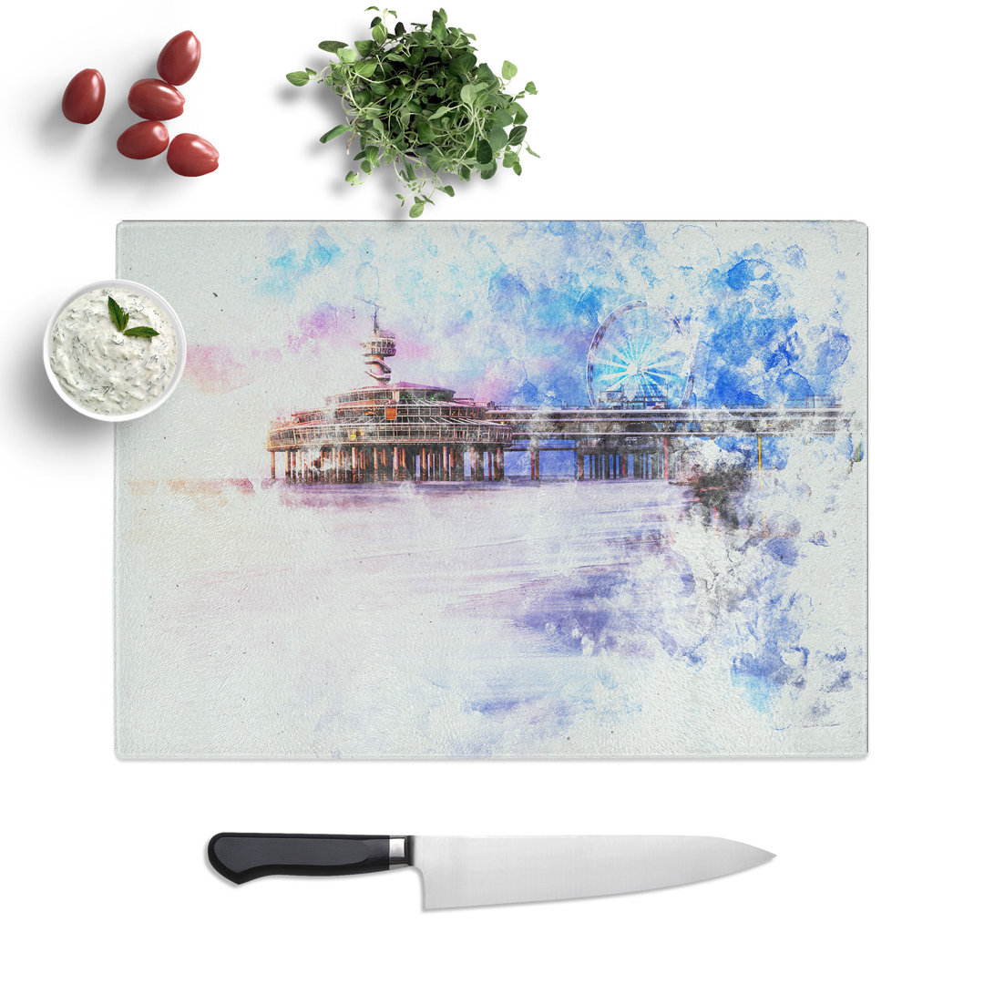 Tempered Glass Beach in the Netherlands Chopping Board