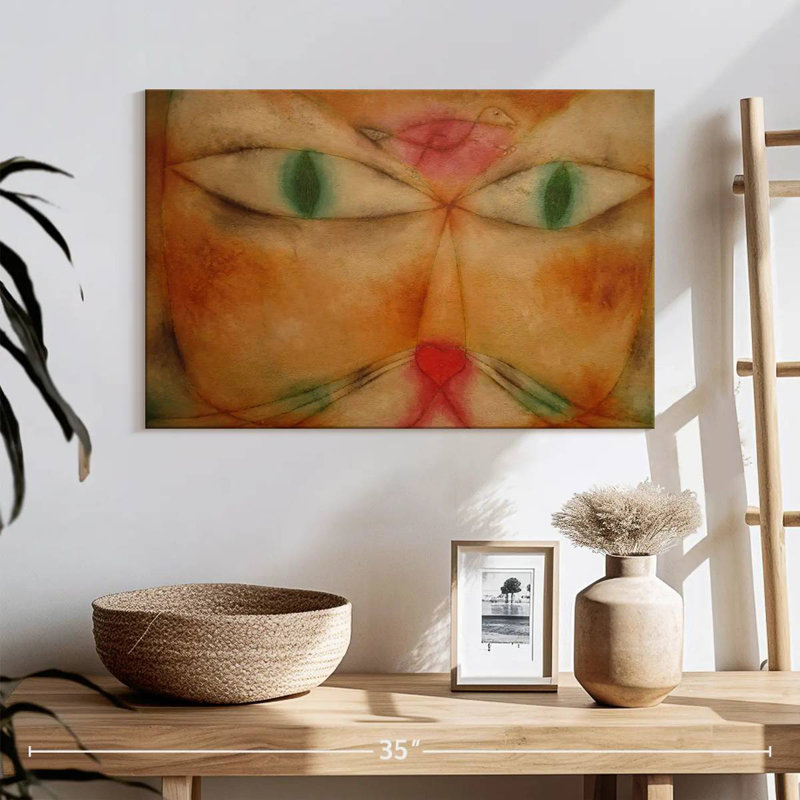 Brampt Cat And Bird, 16" H x 24" W