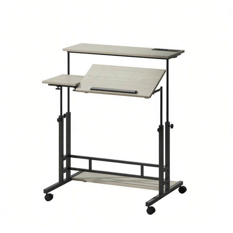 Bureau mobile, Chêne / noir