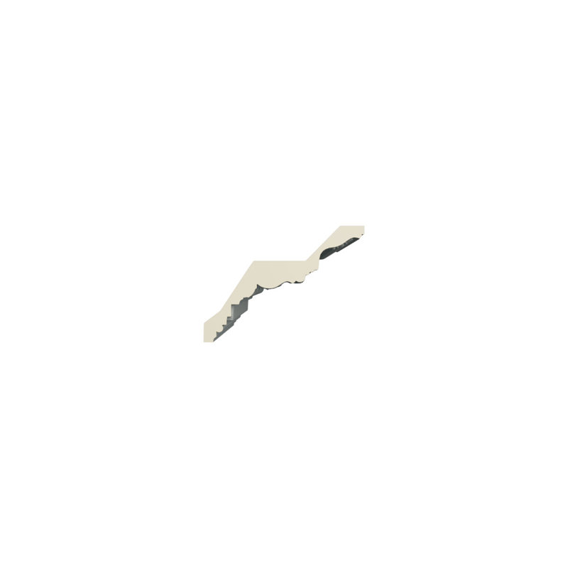 Leighton 96" Gray Polyurethane Crown Moulding