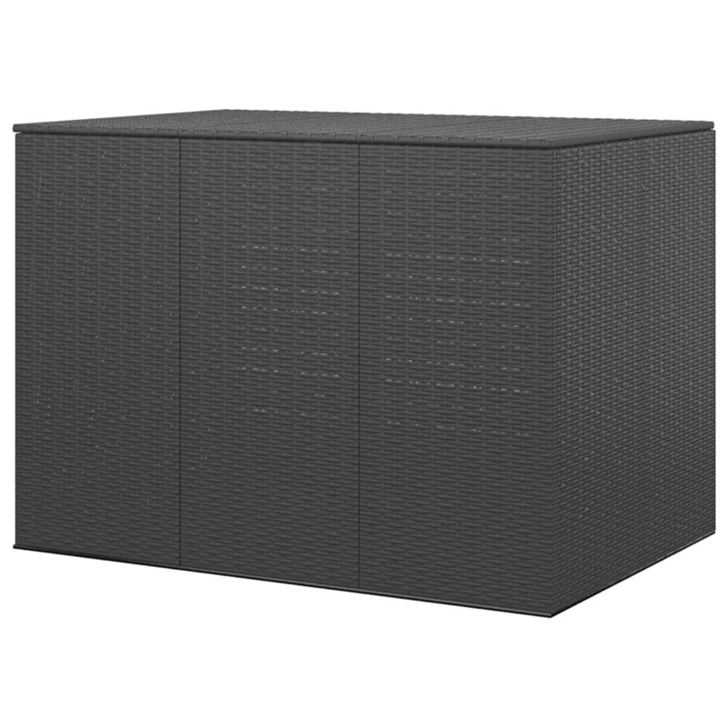 Ebern Designs Lubeck 145cm W 1300L Water Resistant Deck Box, Black