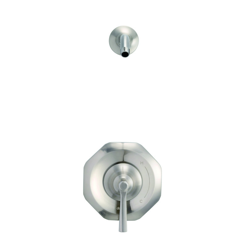 Draper 1H Shower Only Trim Kit and Treysta Cartridge Less Showerhead, Brushed Nickel