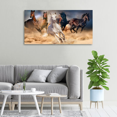 Horses In A Gallop - No Frame Print on Canvas
