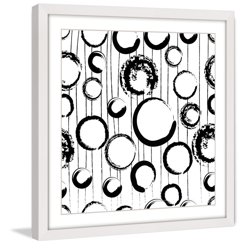 « circle variations », reproduction d’art encadrée, H 12 po x l 12 po x P 1,5 po, Cadre blanc