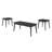 3 Piece Rectangular Coffee Table Set, Black
