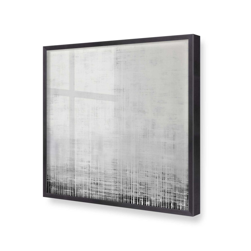 Toile Whiteout Rhythm II, H 13,75 po x l 13,75 po, Cadre photo simple en zinc vieilli