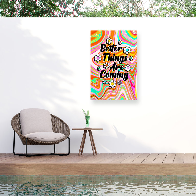 Toile d'extérieur Jess Stempel Better Things, H 12 po x l 19 po
