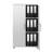 Quinlan Wood Storage Cabinet with Lock, 2 Door, 2 Shelf File, Tool, Utility Storage Cupboard Cabinet