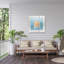 Toile d'extérieur «Blue Frame Orange Star» Lightboxjour-87945476