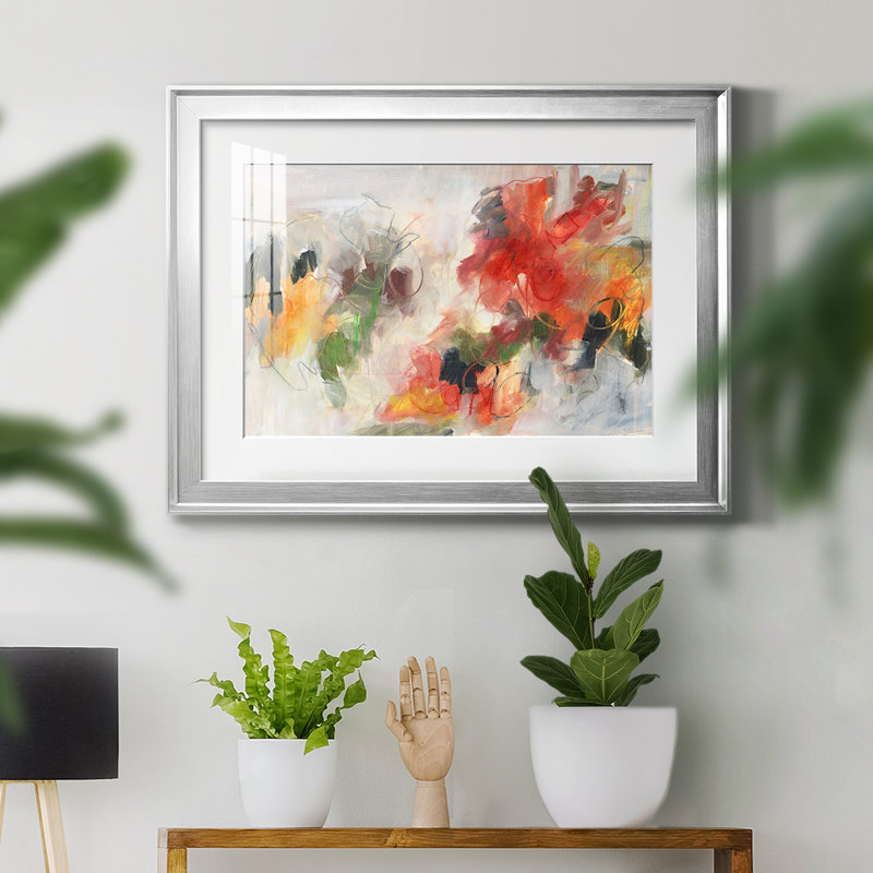 «Abstract Floral Delight II», reproduction de cadre photo, L 42,5 po x H 30,5 po, Argent