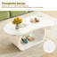 Table basse Cloud avec plateau de 1,5 po d'épaisseur seulement, sans les chaises.-454960809