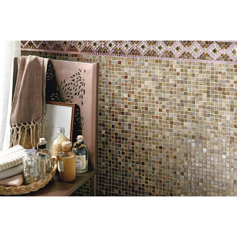 Sandalwood 5/8" x 5/8" Glass Mosaic