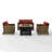 4 - Person Patio Conversation Set with Cushions-533563600