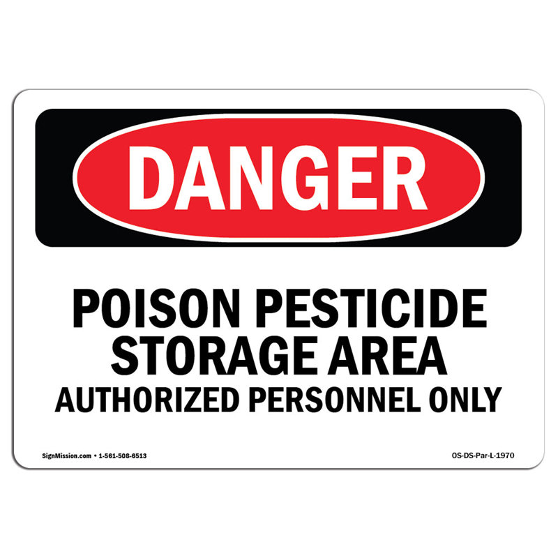 OSHA Danger Sign, 18" H x 24" W x 0.1" D