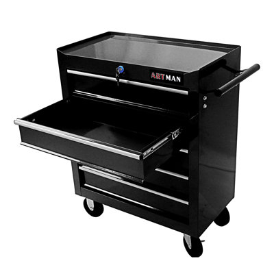 5 Drawers Multifunctional Tool Cart With Wheels, Accent Cabinet, Entryway Cabinet